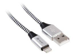 Kabel USB 2.0 iPhone AM lightning 1,0m czarno-srebrny
