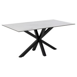 Stół MIRIAM kolor biały 200x100 actona - TABLE/DINING/ACT/MIRIAM/CERAMICWHITE+BLACK/200x100
