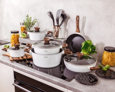 ZESTAW GARNKÓW Z POWŁOKĄ GRANITOWĄ 15 EL. ZILNER WHITE LILLY ZL-8515