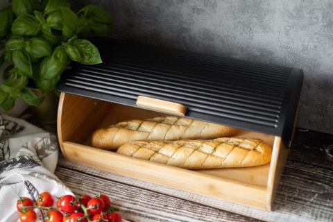 CHLEBAK DREWNIANY Z POKRYWĄ METALOWĄ BRUNBESTE BB-2737