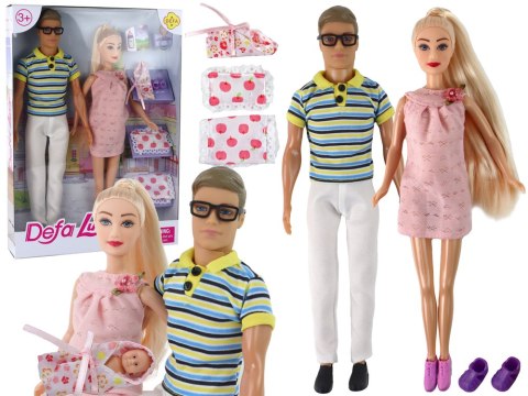 Lalka Rodzina Chłopak Dziewczyna Lucy w Ciąży Kevin Bobas Akcesoria