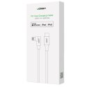 Kabel Lightning do USB-C 2.0 kątowy UGREEN US305, 3A, 1.5m (czarny)