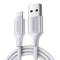 Kabel Lightning do USB UGREEN 2.4A US199, 1.5m (srebrny)