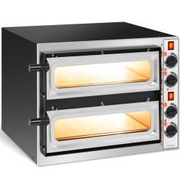 Piec do pizzy dwukomorowy z szybą 2 pizze śr. 32 cm 230 V 3200 W ITALY