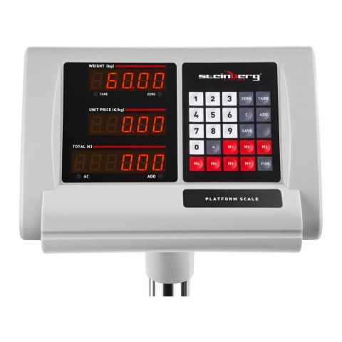 Waga platformowa magazynowa licząca 40x30cm zasilacz + akumulator 60kg / 10g