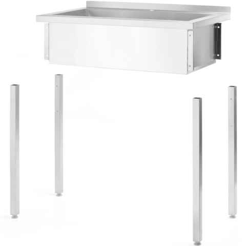 Basen zlew gastronomiczny jednokomorowy Budget Line STAL 800 x 600 x 850 mm - Hendi 811009