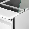 Stół chłodniczy sałatkowy 2-drzwiowy z nadstawą szklaną 7x GN 240 l