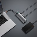 Wielofunkcyjny HUB replikator portów USB-C Metal Gleam 11w1 szary