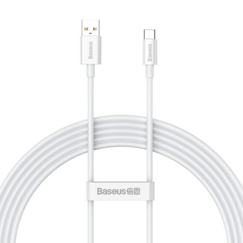 Kabel przewód do szybkiego ładowania Superior Series USB-A - USB-C 100W 480Mb/s 2m biały