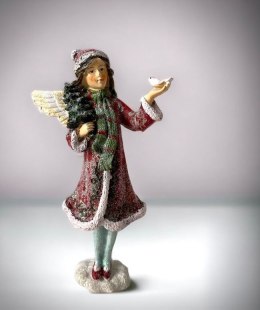 Figurka Dziewczynka ze Skrzydełkami i Ptaszkiem na Dłoni