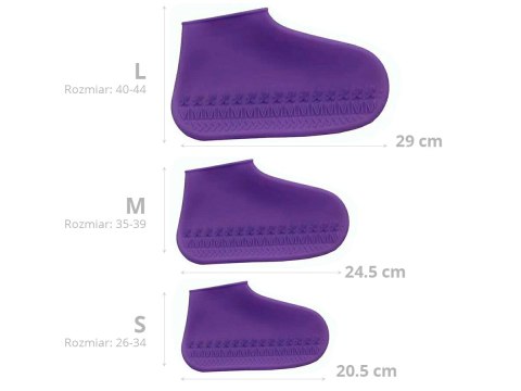 Gumowe wodoodporne ochraniacze na buty rozmiar "35-39" - niebieskie