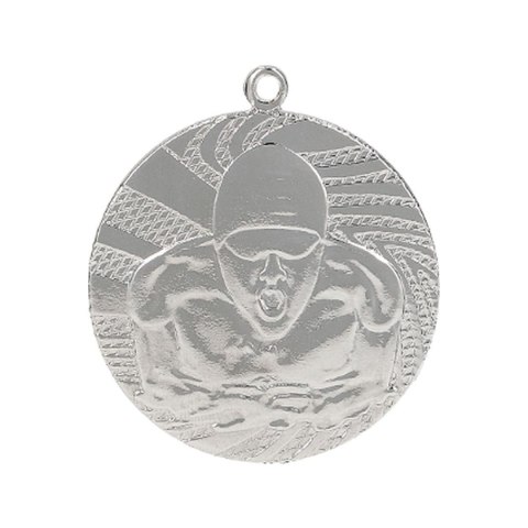 Medal srebrny - pływanie - medal stalowy