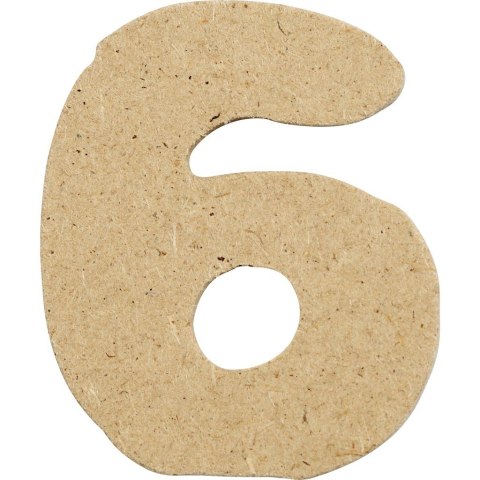 Cyfra 6 z MDF H: 4 cm 10 szt.