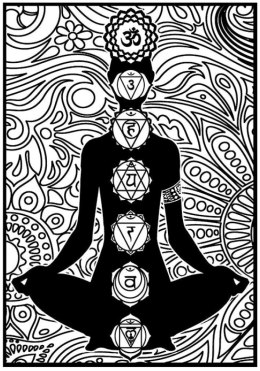 Kolorowanka Welwetowa A4 Czakry