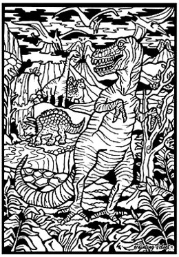Kolorowanka Welwetowa A4 Tyranozaur