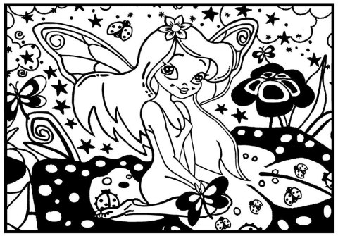 Kolorowanka Welwetowa A4 Wróżka