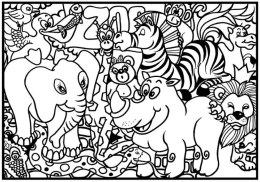 Kolorowanka Welwetowa A4 ZOO