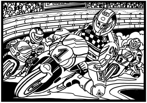 Kolorowanka Welwetowa A4 Żużel