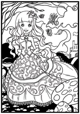 Kolorowanka Welwetowa A4 Księżniczka