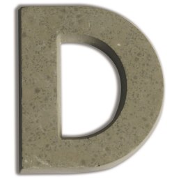 Litera D z betonu H:7,6 cm