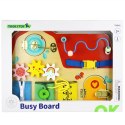 TOOKY TOY Drewniana Tablica Montessori Manipulacyjna Zamki Zębatki Pętle