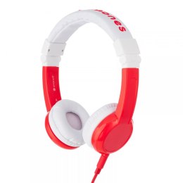 Słuchawki nauszne z mikrofonem BUDDYPHONE Explore Czerwony (0.8m /3.5 mm wtyk/Biało-czerwony)