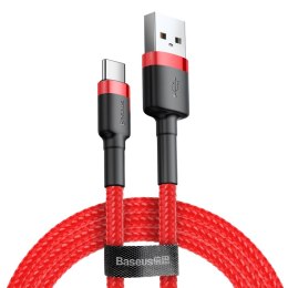 Wytrzymały elastyczny kabel przewód USB USB-C QC3.0 3A 1M czerwony