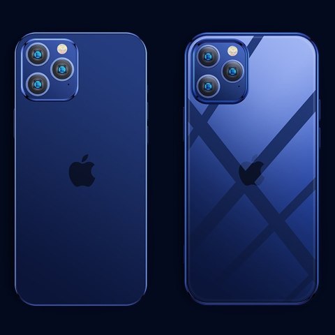 NBS ultra cienkie przezroczyste etui z metaliczną ramką do iPhone 12 Pro Max zielony