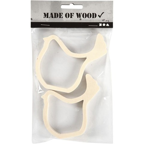 Obrys Ptaszków ze sklejki H: 9 i 8,5 cm