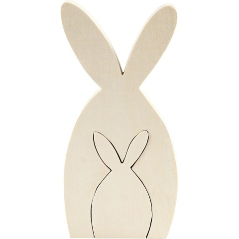 Zajączki ze sklejki H: 11,5 i 24,5 cm