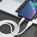 Kabel przewód elastyczny USB - USB-C 6A 1m biały