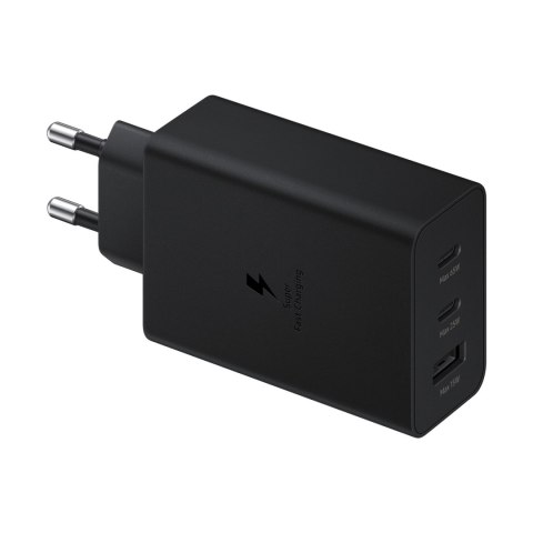 Ładowarka sieciowa 2x USB-C i 1x USB PPS PD 65W QC 3.0 AFC FCP czarny