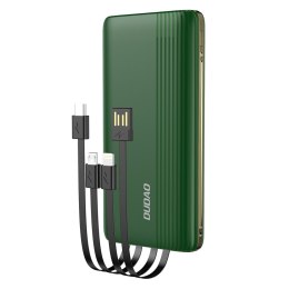 Powerbank 10000mAh K4Pro z wbudowanymi kablami wyświetlacz LED zielony