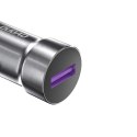 Szybka ładowarka samochodowa USB do gniazda zapalniczki 5A 22,5W QC VOOC szary