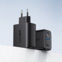 2w1 Ładowarka sieciowa z kablem USB-C + przejściówka adapter USB-C - HDMI 4K czarna