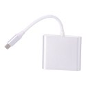 Adapter aluminiowy HUB 3w1 USB-C na HDMI 4K, USB 3.1, USB-C - srebrny