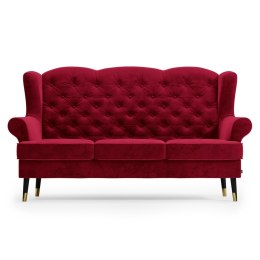 Sofa DOLO kolor bordowy styl eklektyczny homede - SOFA/HOM/DOLO/RED/3P