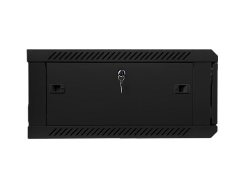 Szafa instalacyjna wisząca 19 cali 4U 600X600mm czarna (drzwi szklane)