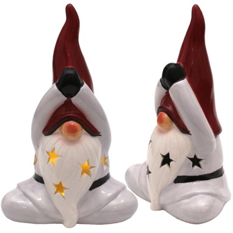 FIGURKA ŚWIĄTECZNA MIKOŁAJ SKRZAT LED 20CM