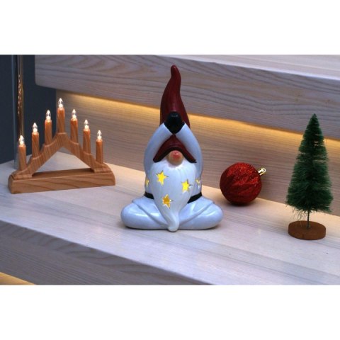 FIGURKA ŚWIĄTECZNA MIKOŁAJ SKRZAT LED 20CM