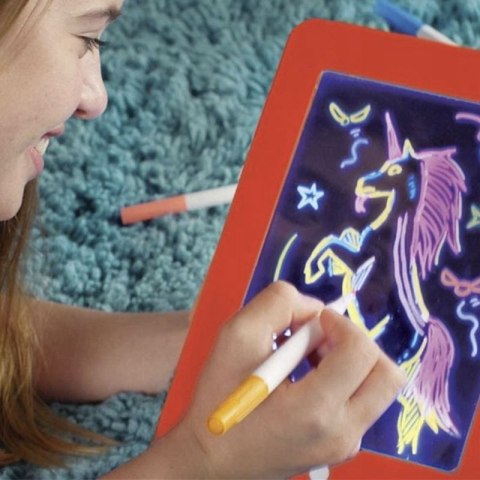 Magiczny tablet do rysowania 3D + pisaki - niebieski