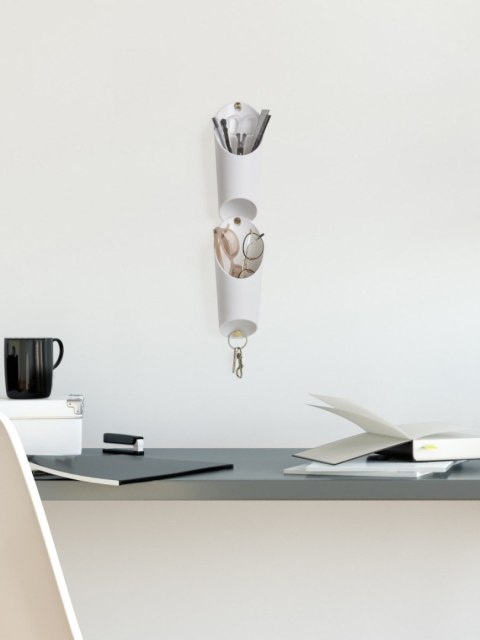 Dekoracja ścienna FLORALINK kolor biały umbra - WALLDECO/FLORALINK/VESSEL/WHITE