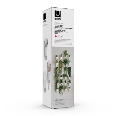 Dekoracja ścienna FLORALINK kolor biały umbra - WALLDECO/FLORALINK/VESSEL/WHITE