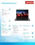 Notebook ThinkPad L14 G4 21H10040PB W11Pro i7-1355U/8GB/512GB/INT/14.0 FHD/3YRS OS + 1YR Premier Support