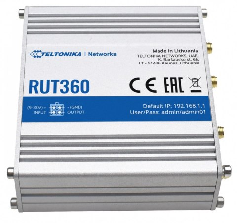 Router RUT360 LTE Cat 6, 3G, WiFi, Ethernet
