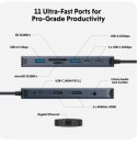 Koncentrator HyperDrive Next 11-Port USB-C Hub 2xHDMI/4K60Hz/SD/mSD/PD 3.1 140W power pass-through/miniJack