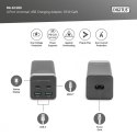 Ładowarka sieciowa uniwersalna, zasilacz GaN, 4 porty 2x USB-C 2x USB-A PD 3.0 65W Czarna