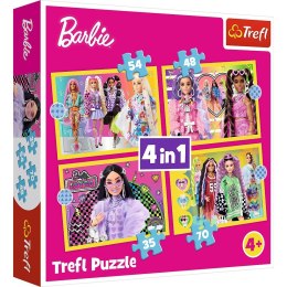 Puzzle 4w1 Barbie wesoły świat