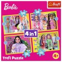 Puzzle 4w1 Barbie wesoły świat
