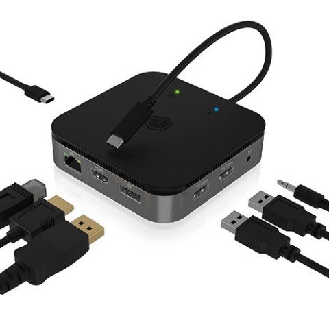 Stacja dokująca IB-DK408-C41 7w1,HDMI, DP,USB,LAN